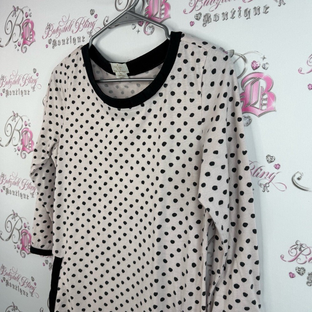 Kate Spade dress dream a little light pink Black Polka Dot Dress black trim - Picture 7 of 14